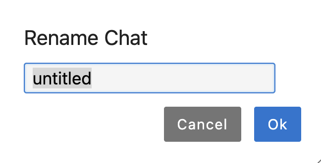 Screen shot of the new chat
