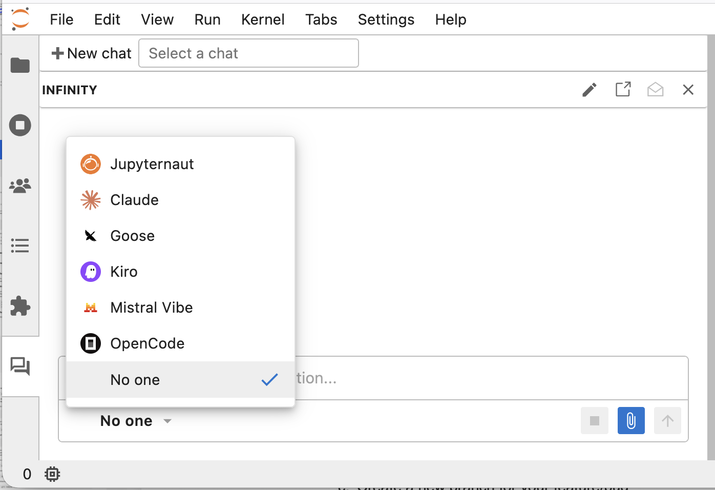 Screen shot of the chat persona